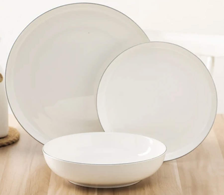 Gabrielle Platinum Trim Dinner Plate by Stone Lain-1