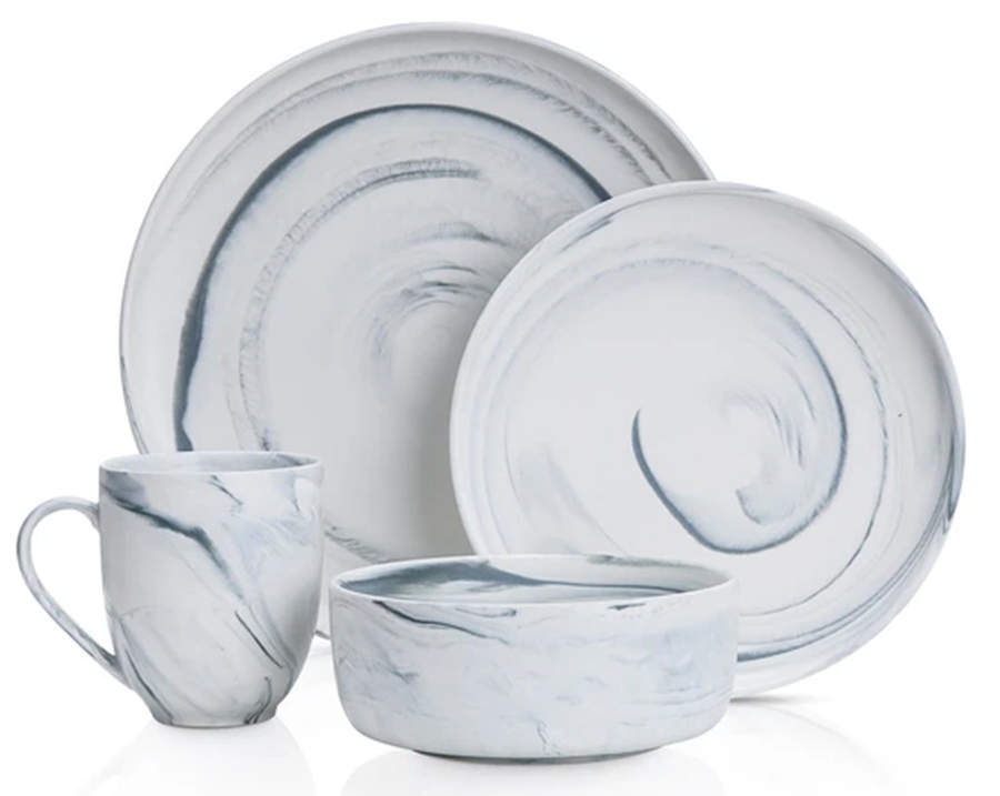 Brighton Gray Dinner Plate by Stone Lain-1