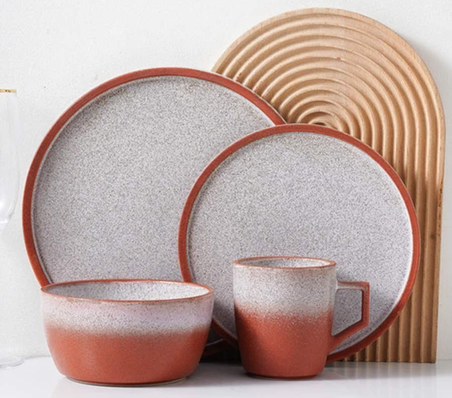 Vince Red Dinner Plate by Stone Lain-1