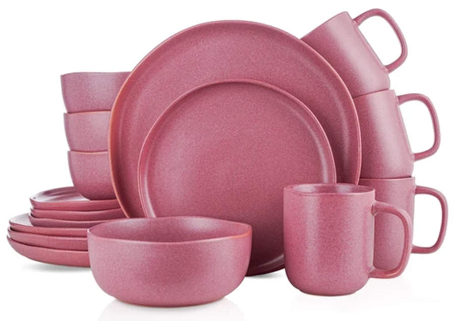 Tom Pink White Dinner Plate by Stone Lain-1
