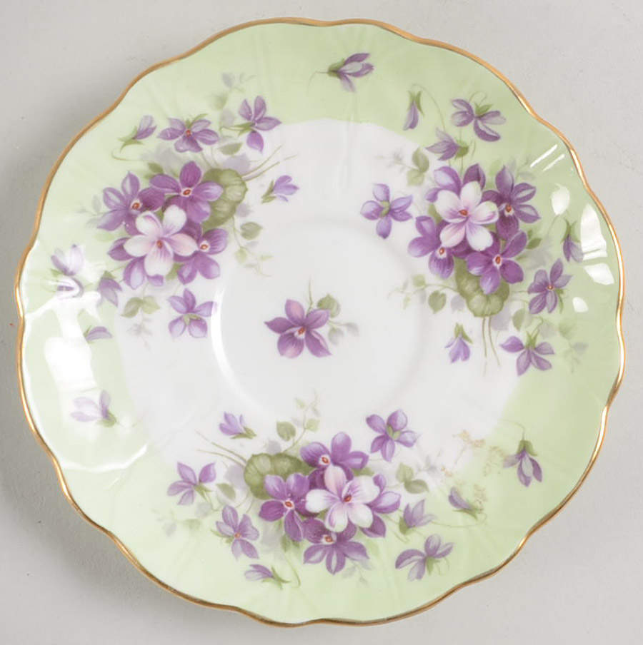 Violette Green Saucer by John  Aynsley & Sons-1