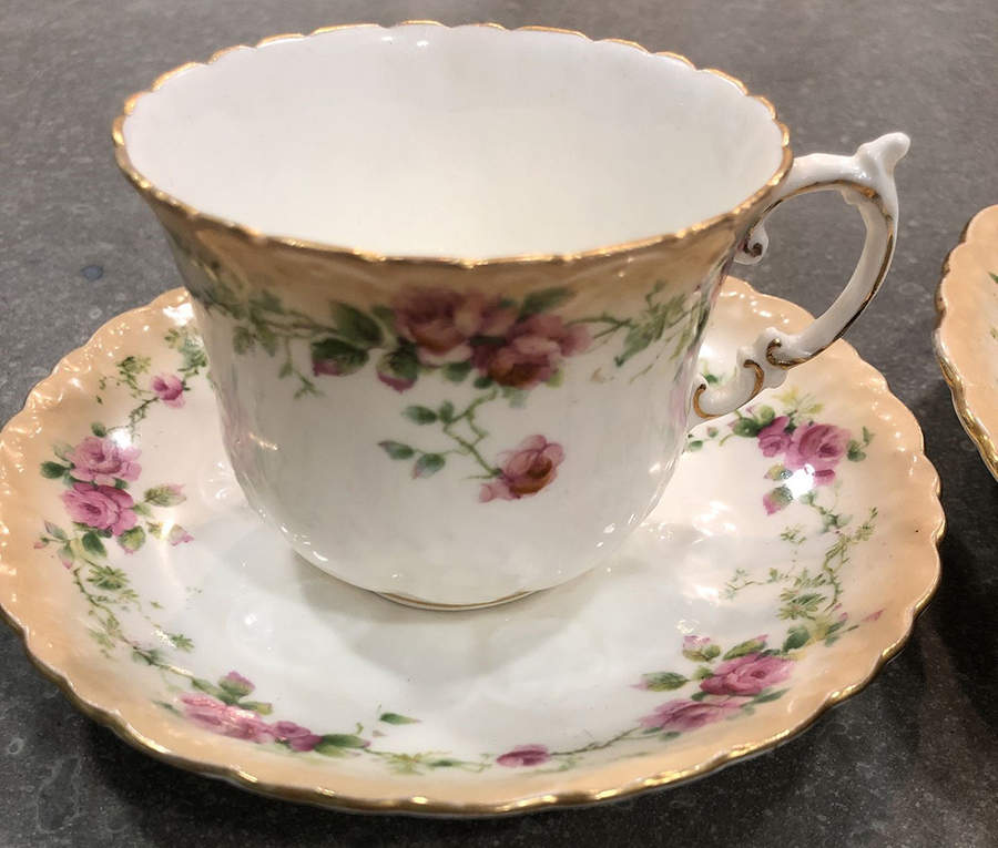 A550 Footed Cup & Saucer Set by John  Aynsley & Sons-1