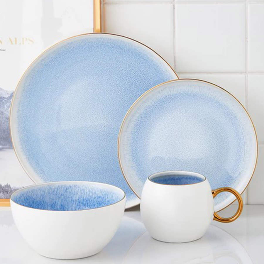 Josephine Blue Dinner Plate by Stone Lain-1