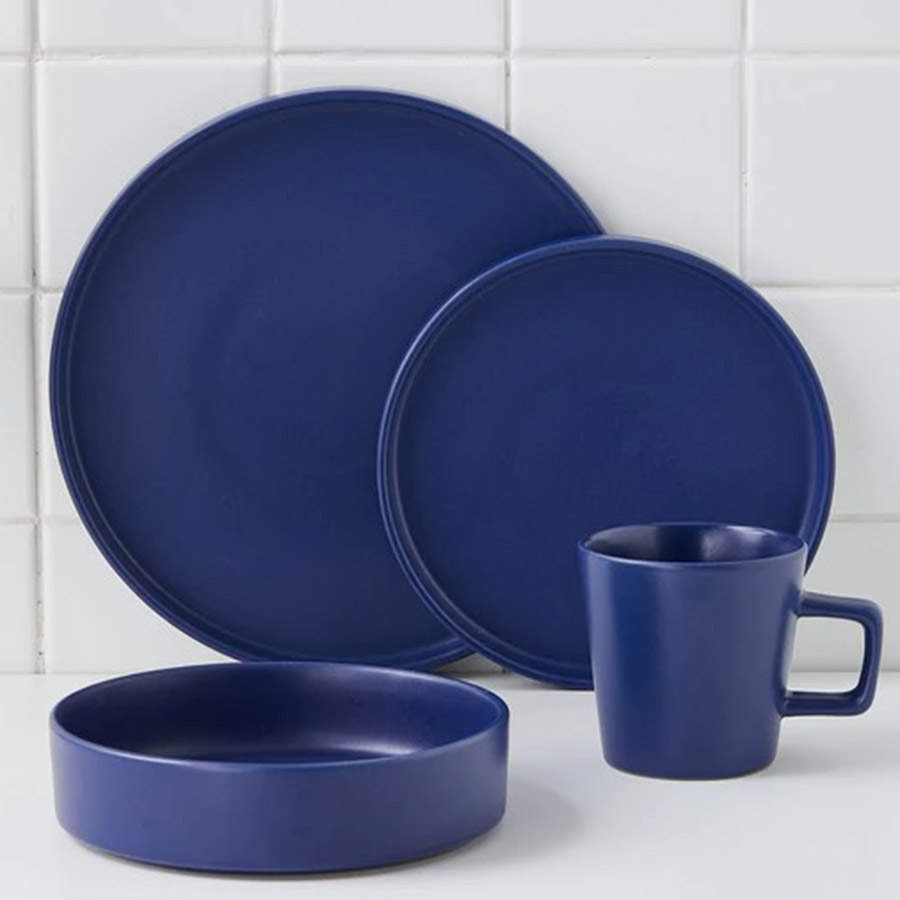 Cleo Blue Dinner Plate by Stone Lain-1