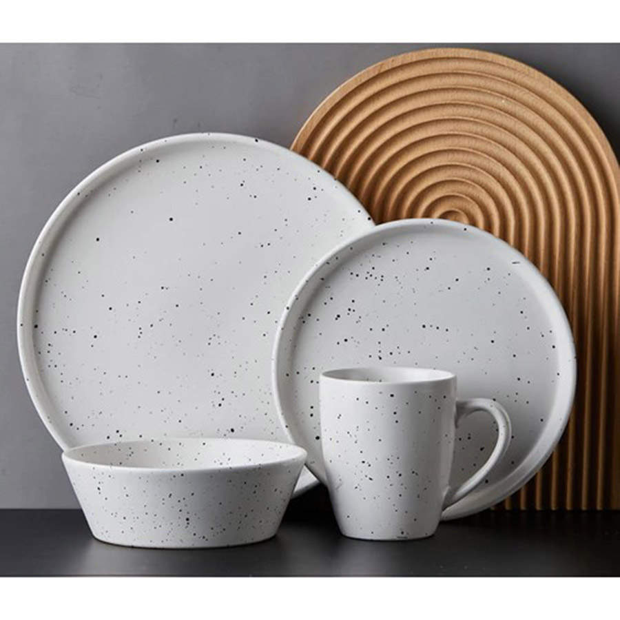 Jade White Dinner Plate by Stone Lain-1
