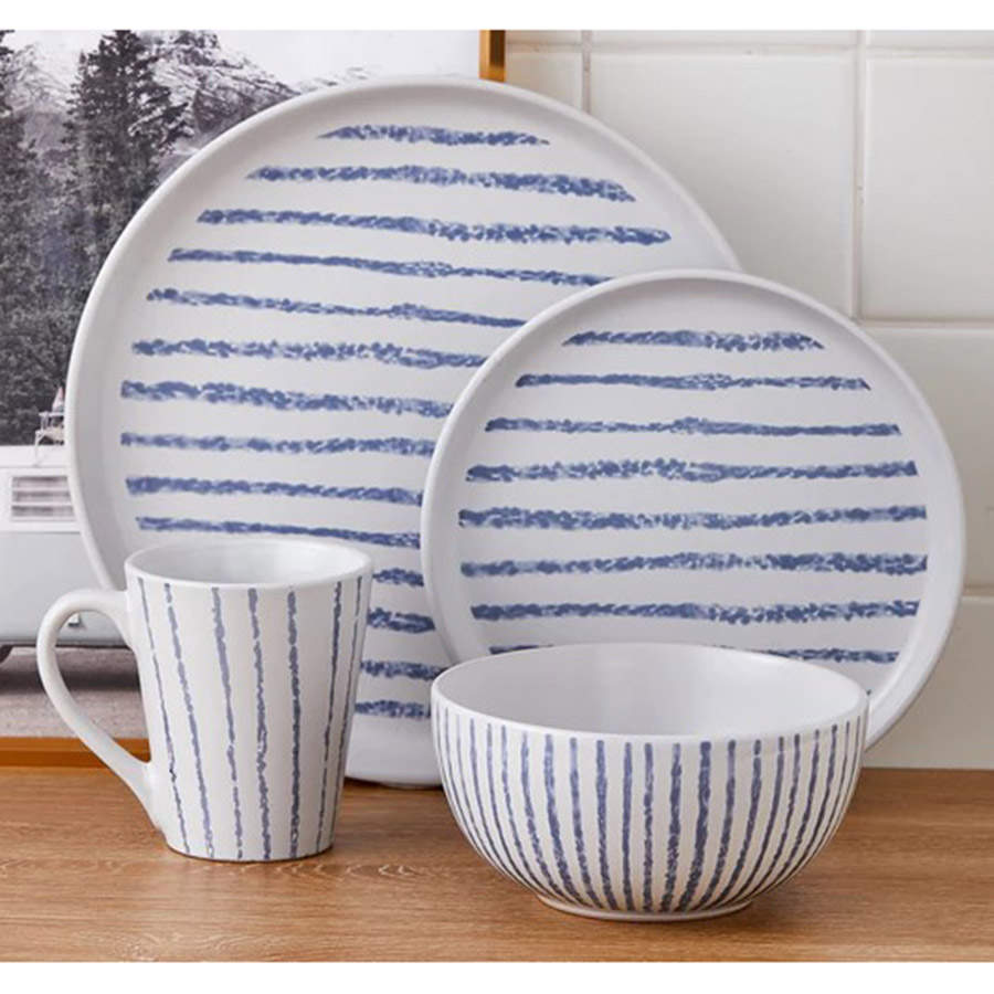 Nova Blue Dinner Plate by Stone Lain-1