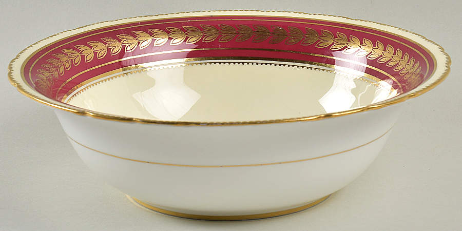 Dorchester Maroon (No Floral) 8" Round Vegetable Bowl by John  Aynsley & Sons-1