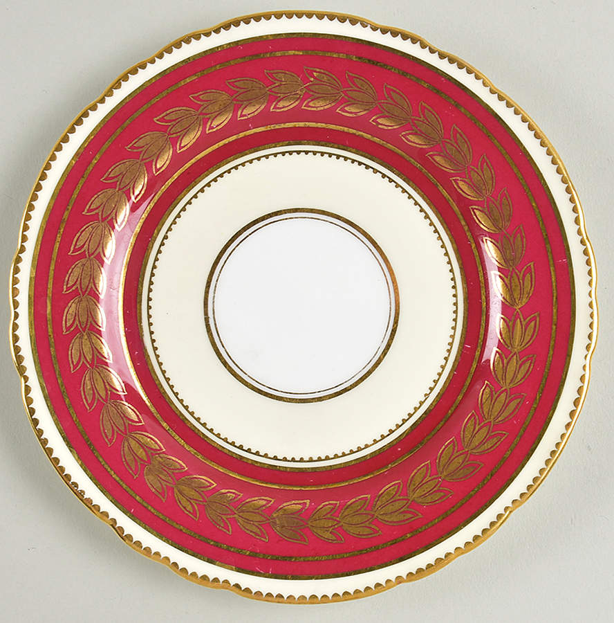 Dorchester Maroon (No Floral) Bread & Butter Plate by John  Aynsley & Sons-1