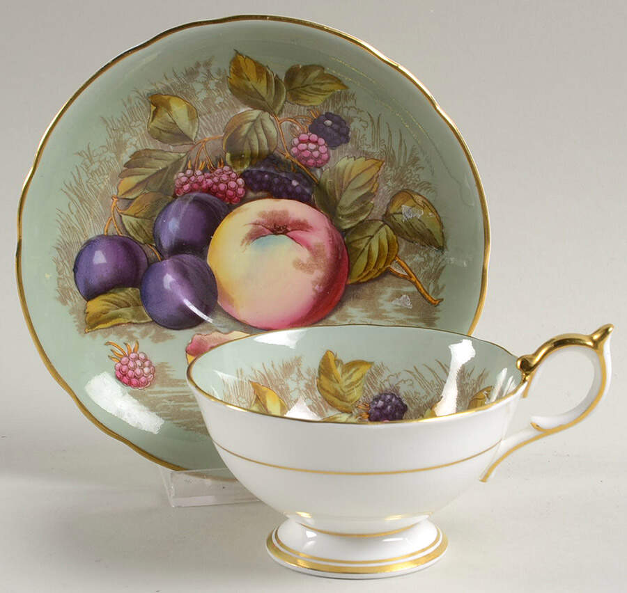 C1174 Footed Cup & Saucer Set by John  Aynsley & Sons-1