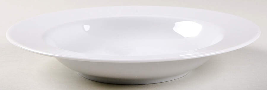 White Basics Rim Soup Bowl by Art & Design-1