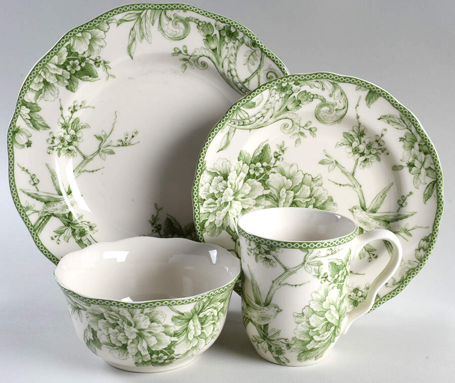 Adelaide Moss Green 4 Piece Place Setting by 222 Fifth (PTS)-1