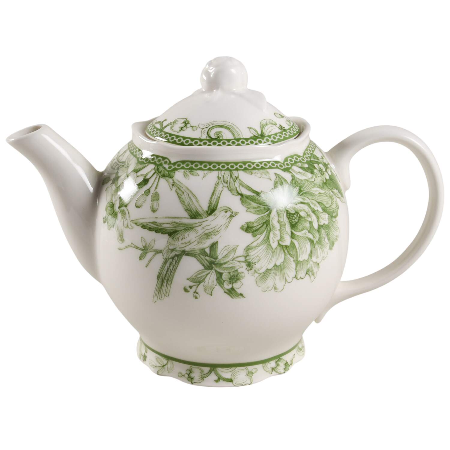 Adelaide Moss Green Teapot & Lid by 222 Fifth (PTS)-1