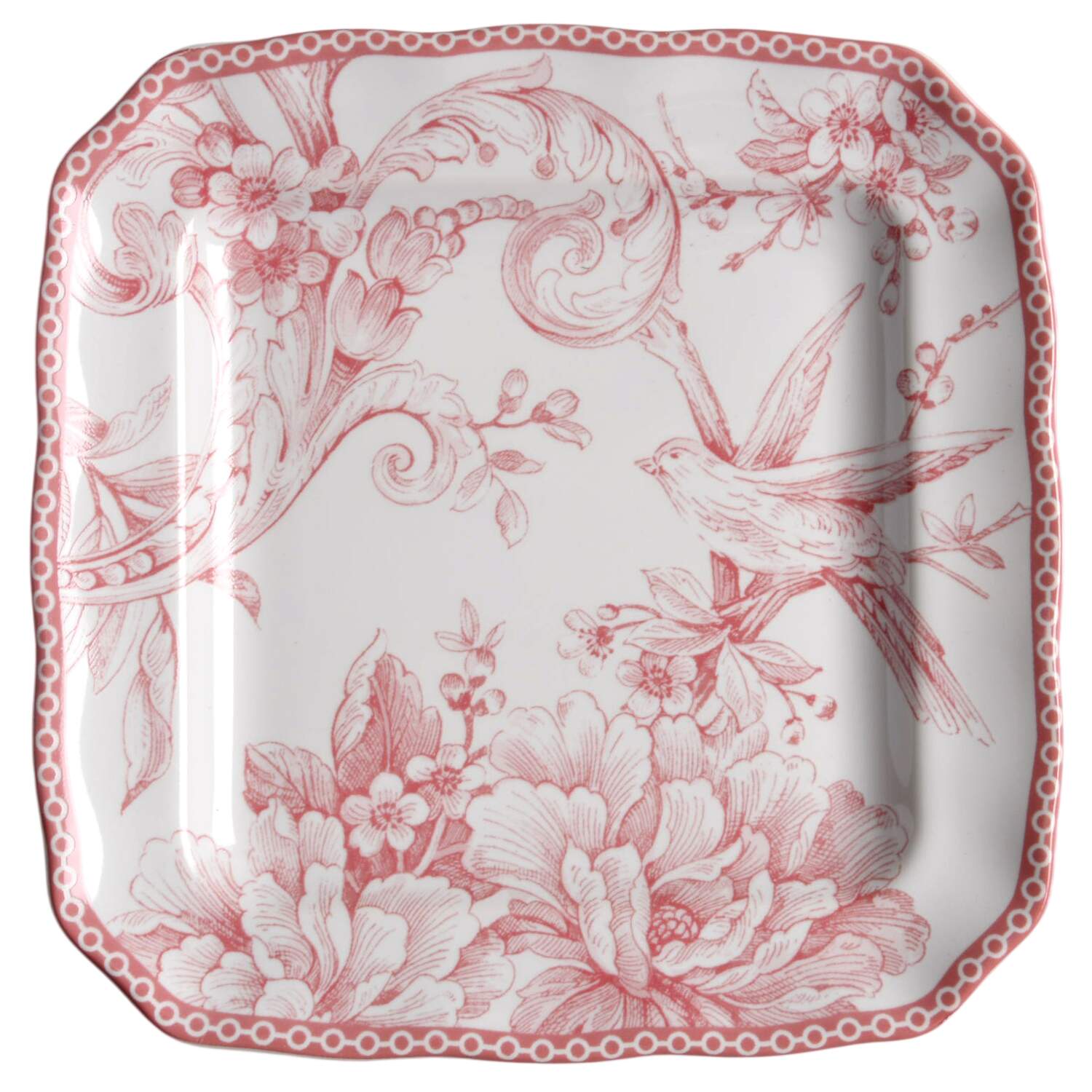 Adelaide Blush Square Appetizer Plate by 222 Fifth (PTS)-1