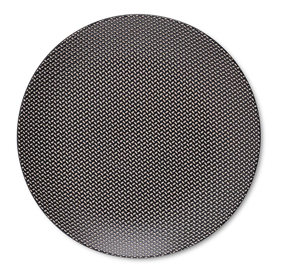 Daisy Brown & Black Dinner Plate by Stone Lain-1
