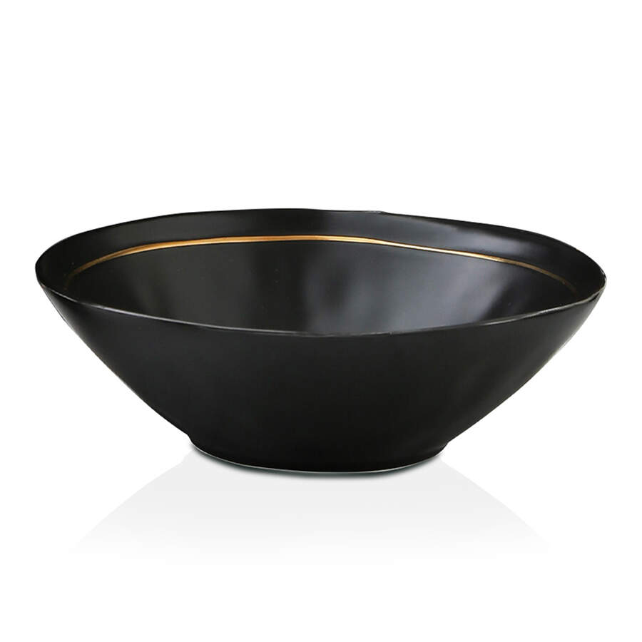 Clara Black Coupe Cereal Bowl by Stone Lain-1
