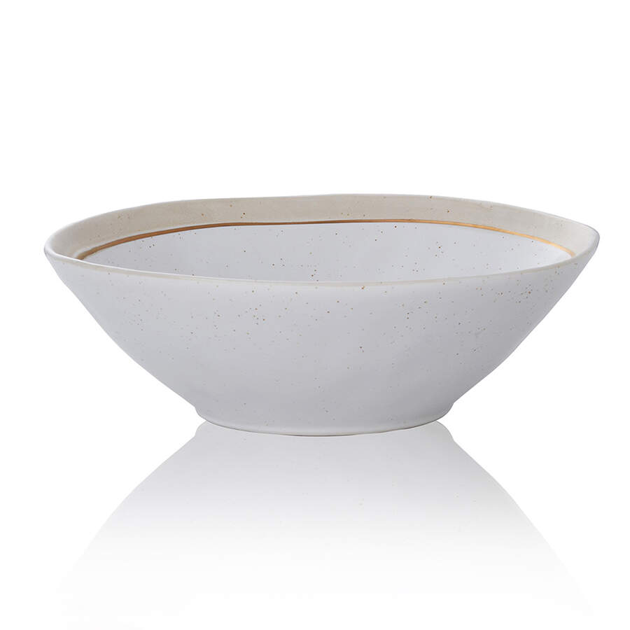 Clara White Coupe Cereal Bowl by Stone Lain-1