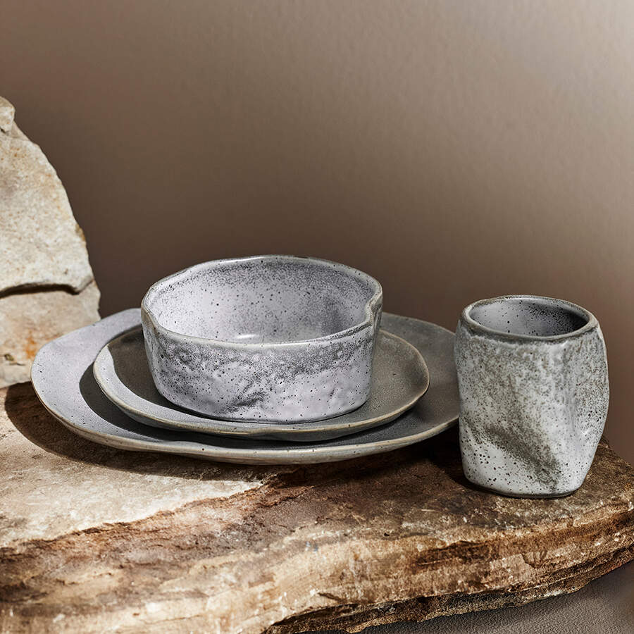 Atik Grey Speckled Dinner Plate by Stone Lain-1