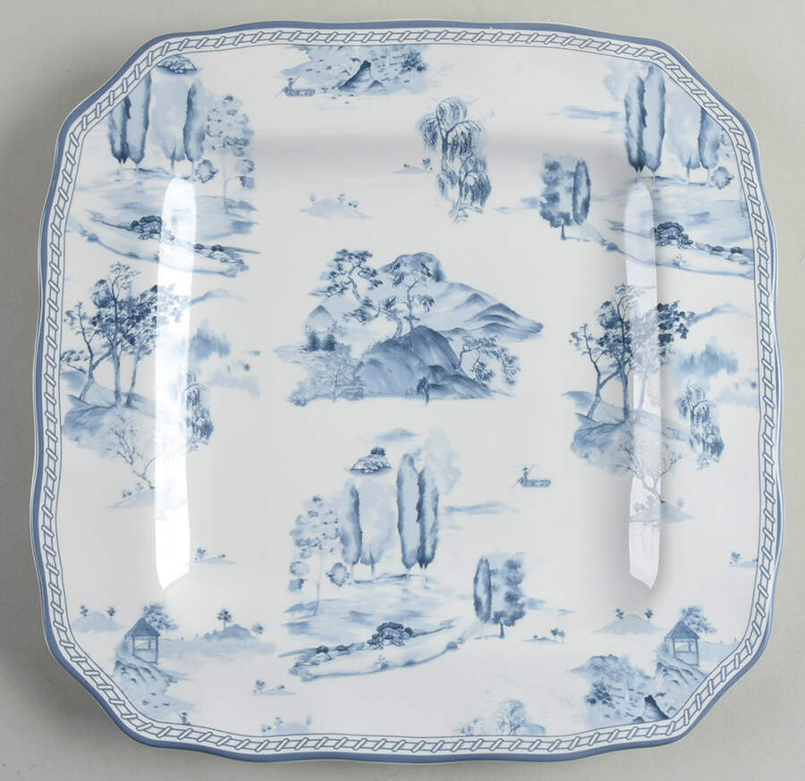 Scenic Toile Square Dinner Plate by 222 Fifth (PTS)-1