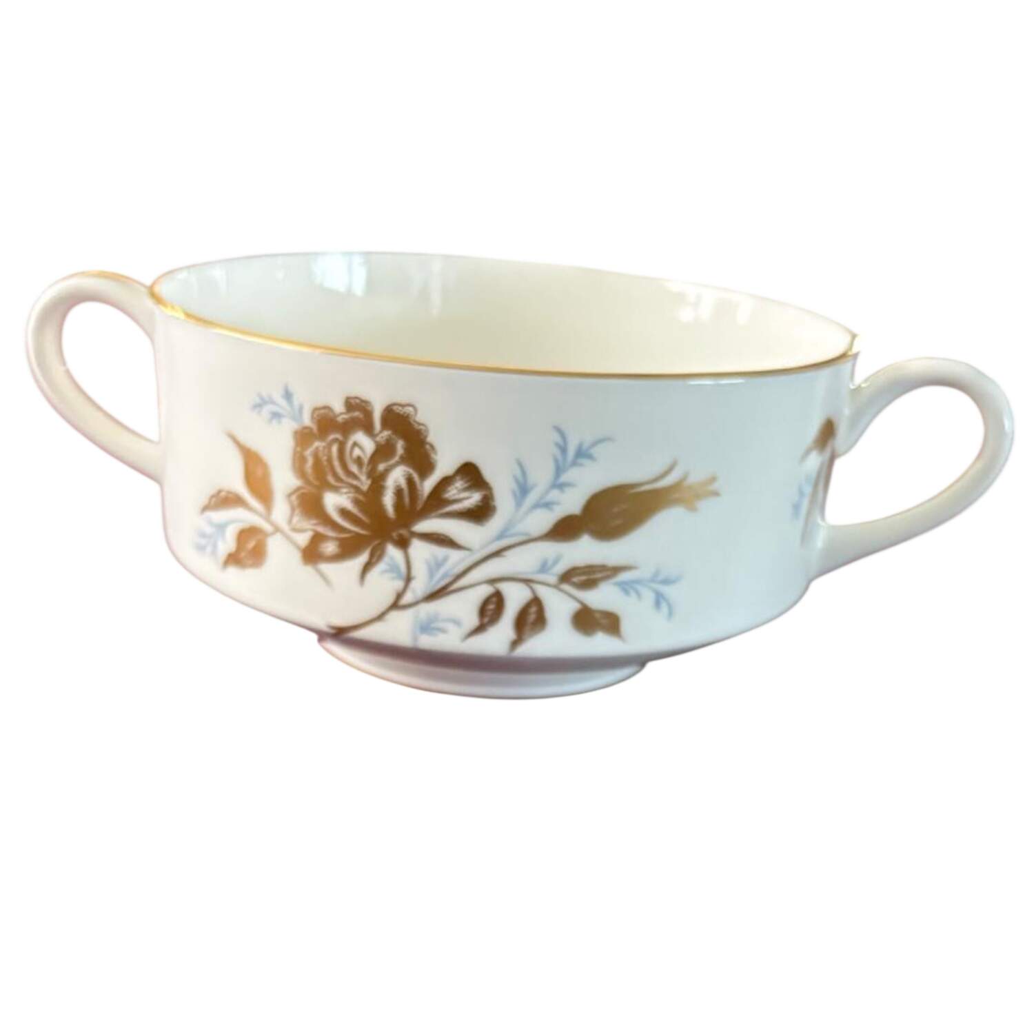 Golden Grace Footed Cream Soup Bowl by John  Aynsley & Sons-1