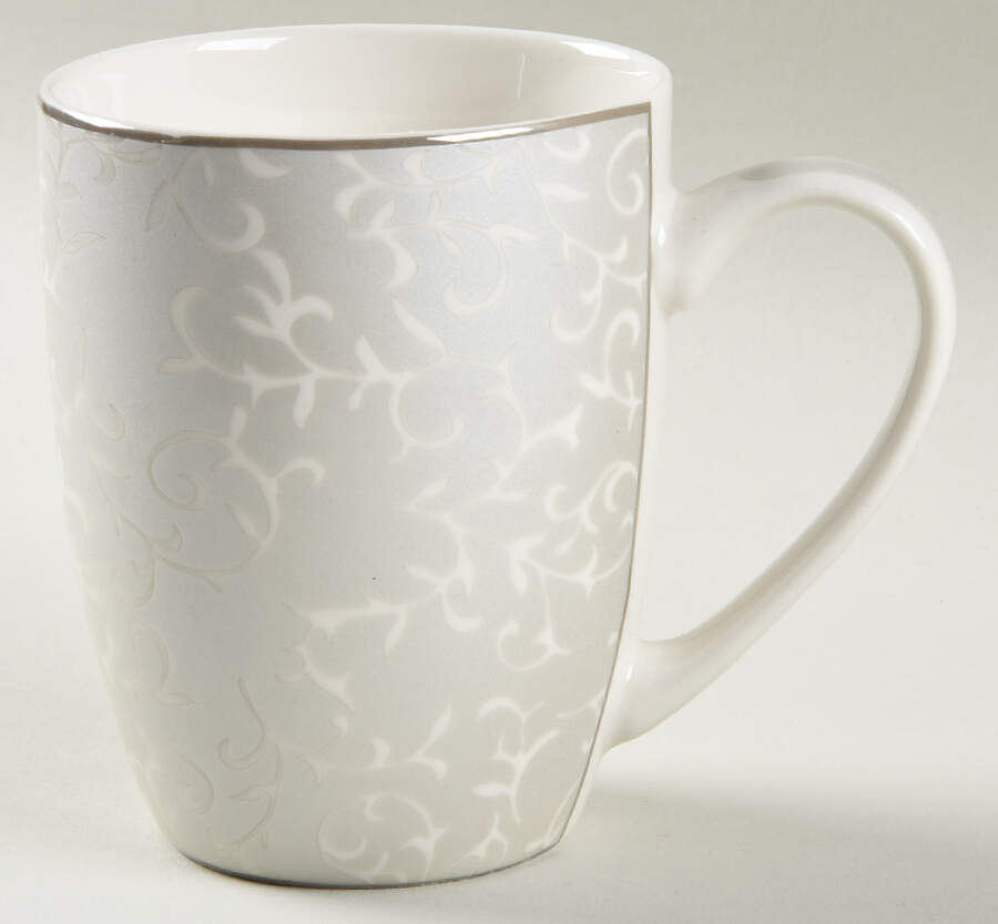 Silver Brocade Mug by John  Aynsley & Sons-1