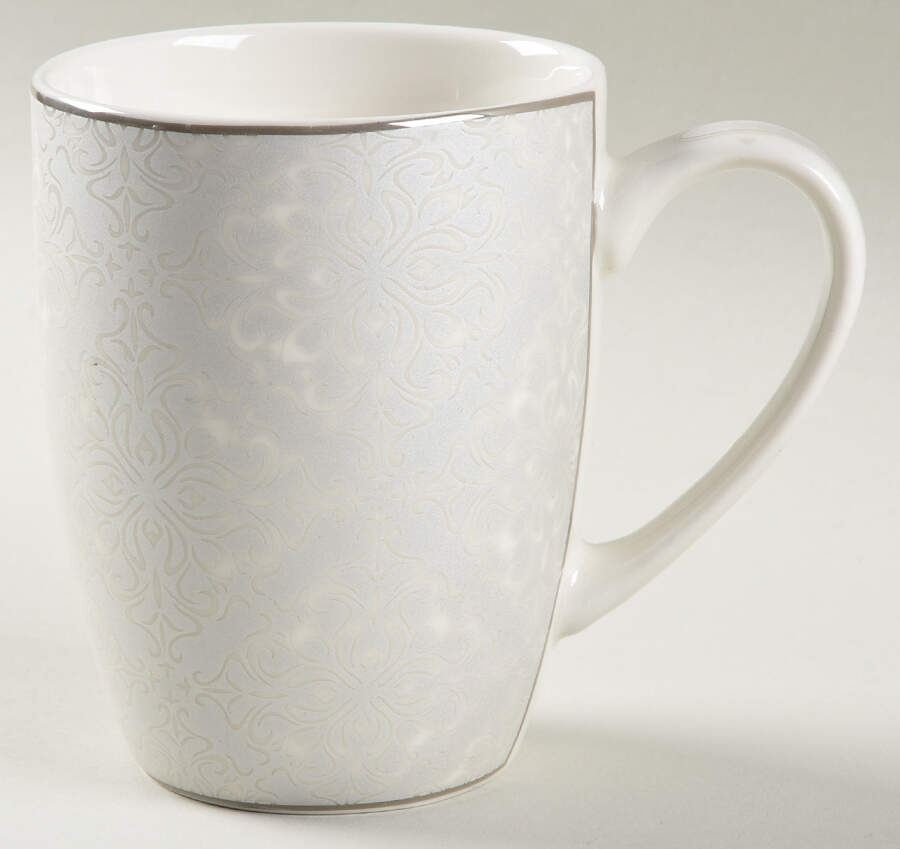 Silver Brocade Mug by John  Aynsley & Sons-1