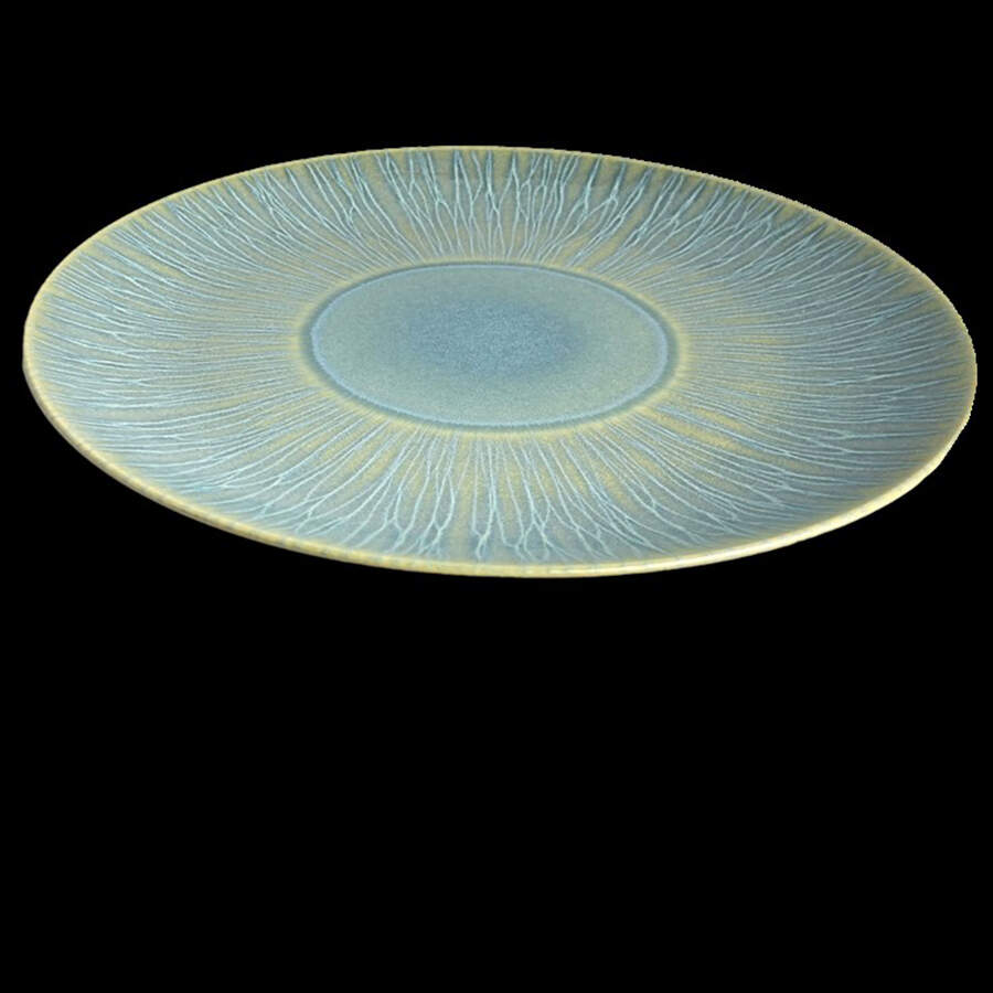 Stillwater Verde 12" Chop Plate (Round Platter) by Carmel Ceramica-1