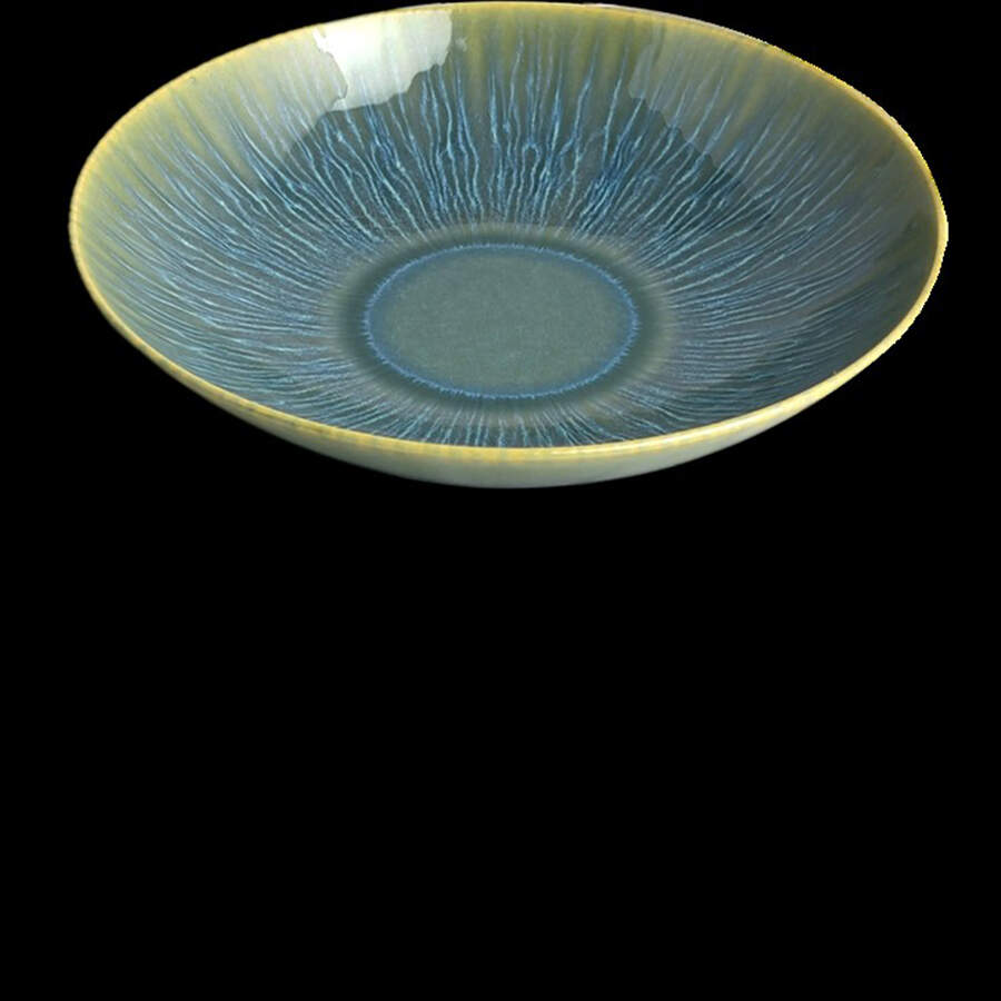 Stillwater Verde 8" Low Round Flared Bowl by Carmel Ceramica-1