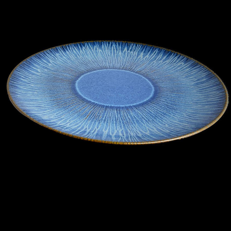 Stillwater Azul 12" Chop Plate (Round Platter) by Carmel Ceramica-1