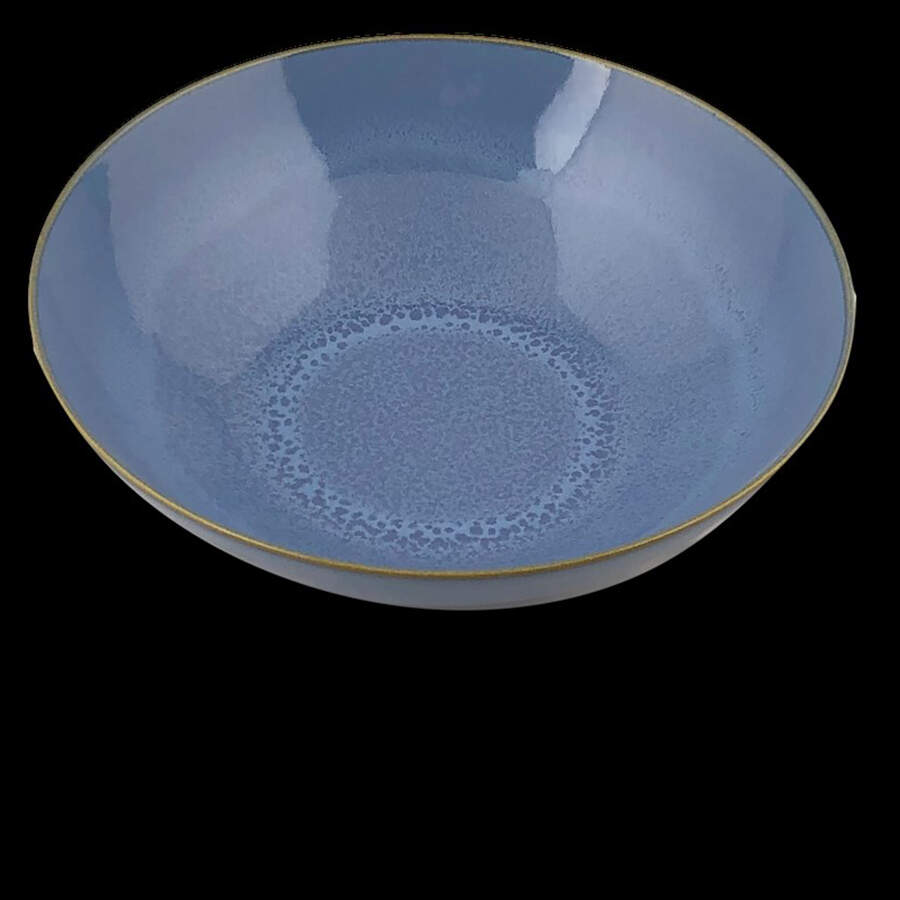 Rhapsody Blue 9" Round Serving Bowl by Carmel Ceramica-1