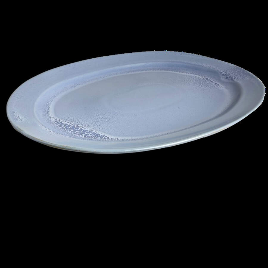 Rhapsody Blue 16" Oval Serving Platter by Carmel Ceramica-1