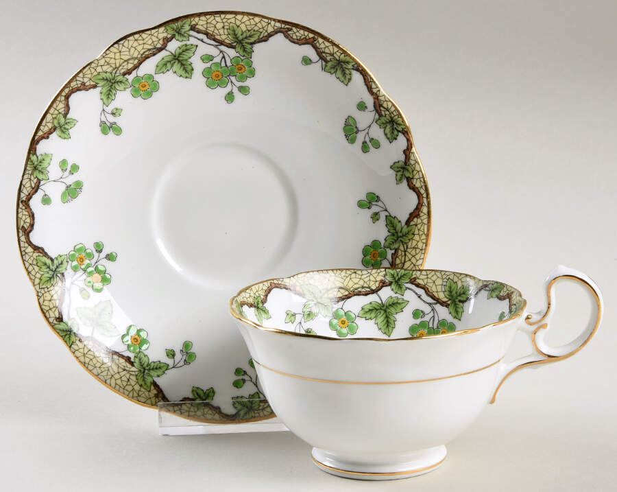 B1305 Footed Cup & Saucer Set by John  Aynsley & Sons-1