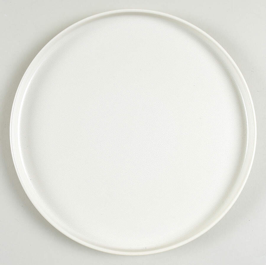 Matte White Dinner Plate by AmorArc-1
