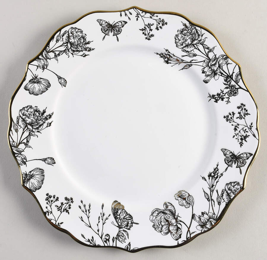 Cassian Toile Gold Electroplate Dinner Plate by 222 Fifth (PTS)-1