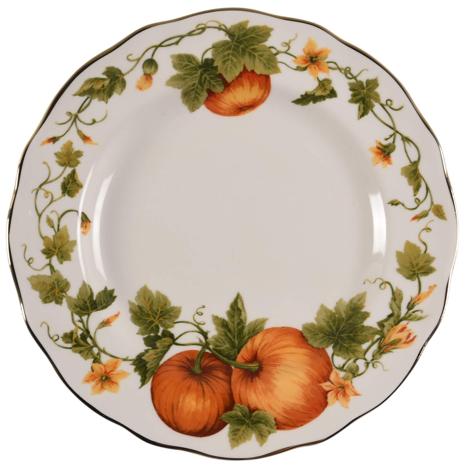 Classic Pumpkin Dinner Plate by 222 Fifth (PTS)-1