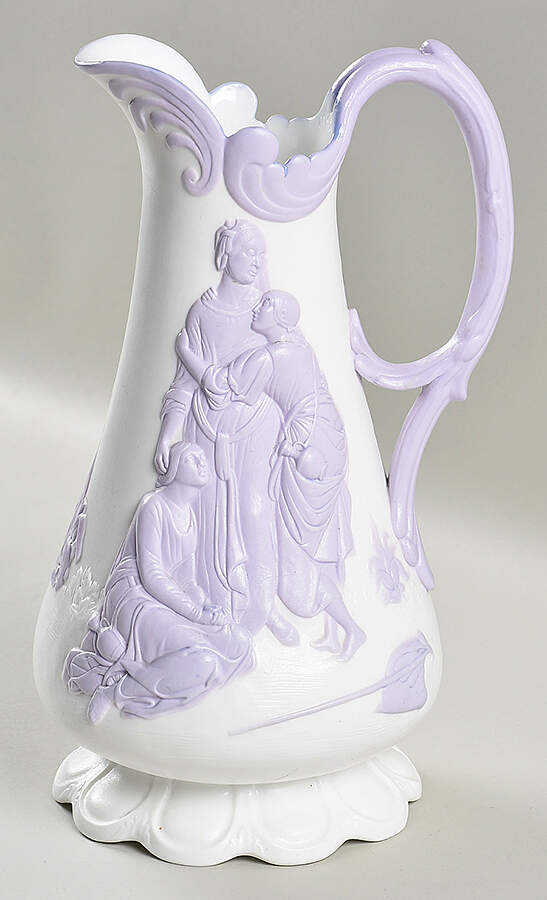 Naomi and Her Daughters-In-Law 54 Oz Jug & Metal Lid by Samuel Alcock-1