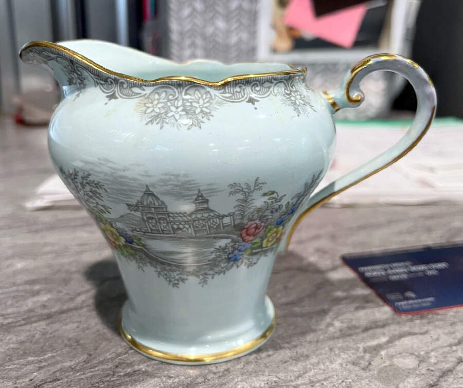 Gray Towers (Blue Background) Creamer by John  Aynsley & Sons-1