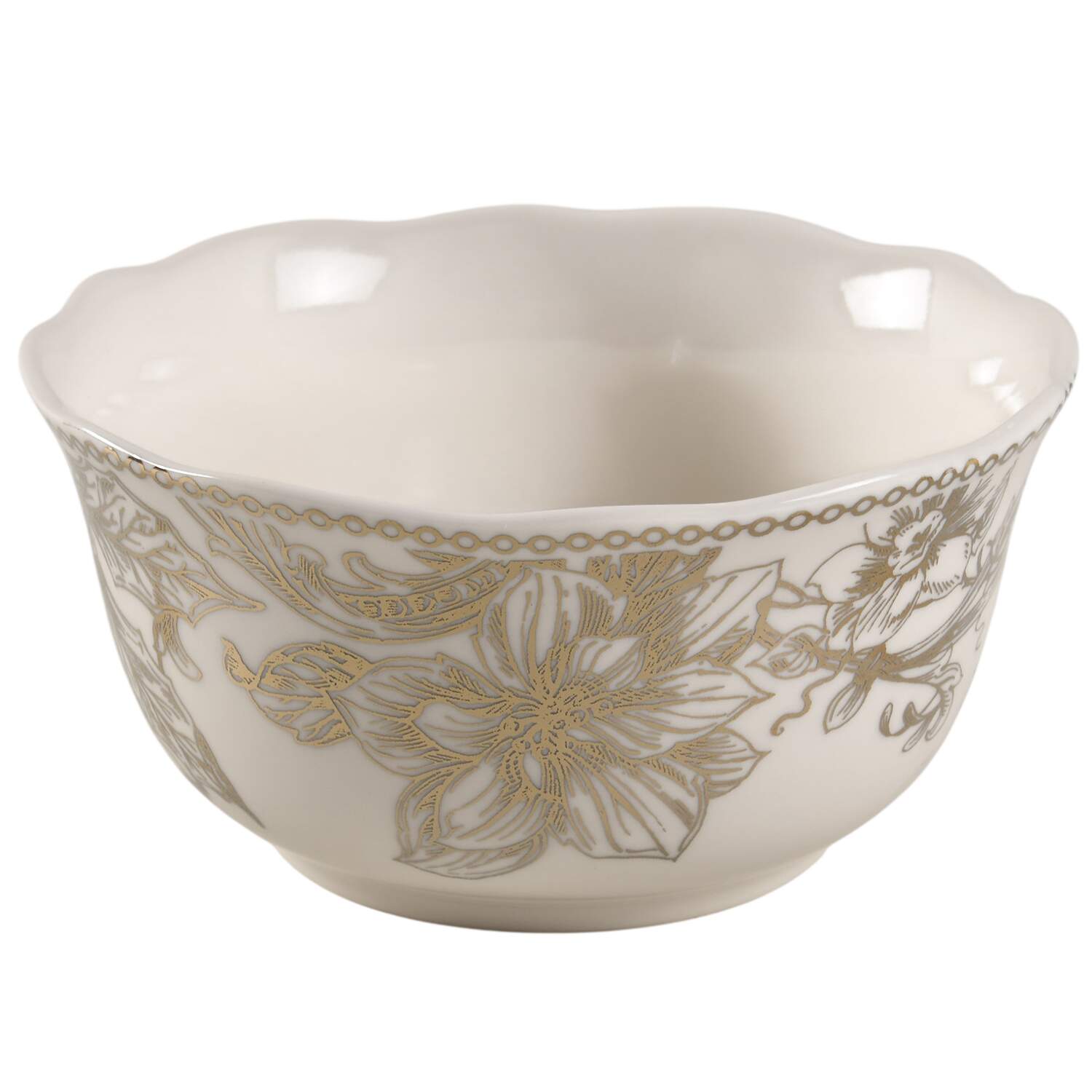 Christmas Lane Electroplate Soup/Cereal Bowl by 222 Fifth (PTS)-1
