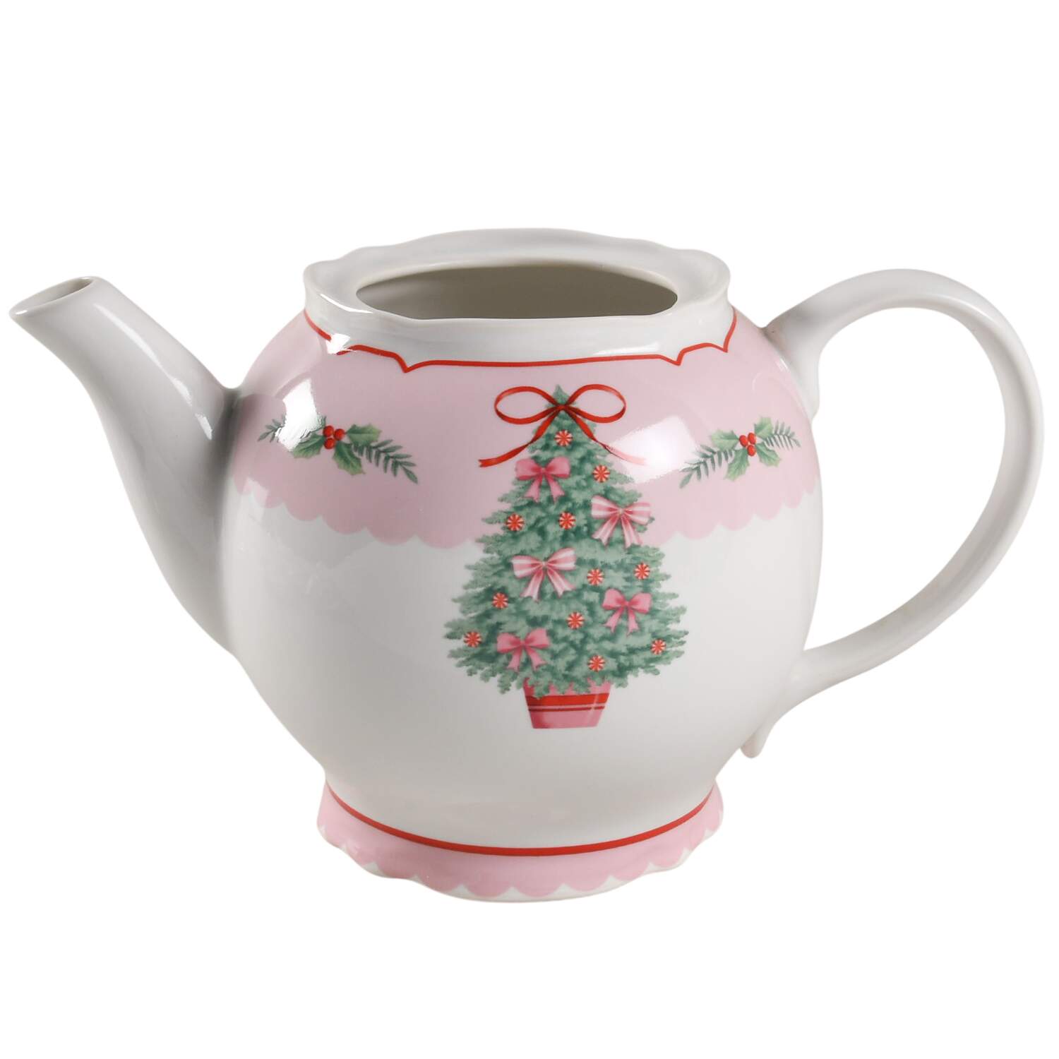 Pinkmas Teapot No Lid by 222 Fifth (PTS)-1