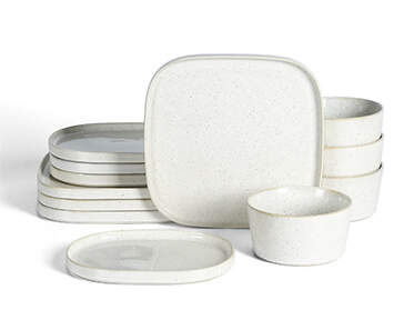 Cairo Square Dinner Plate by Stone Lain-1