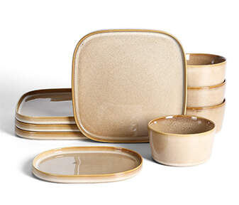 Cairo Square Dinner Plate by Stone Lain-1