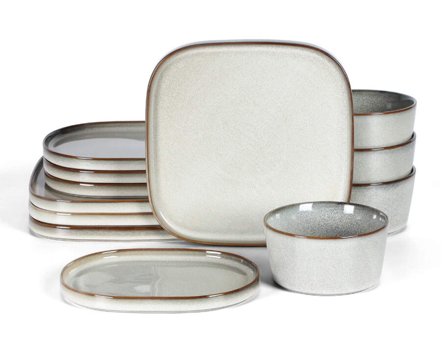 Cairo Square Dinner Plate by Stone Lain-1