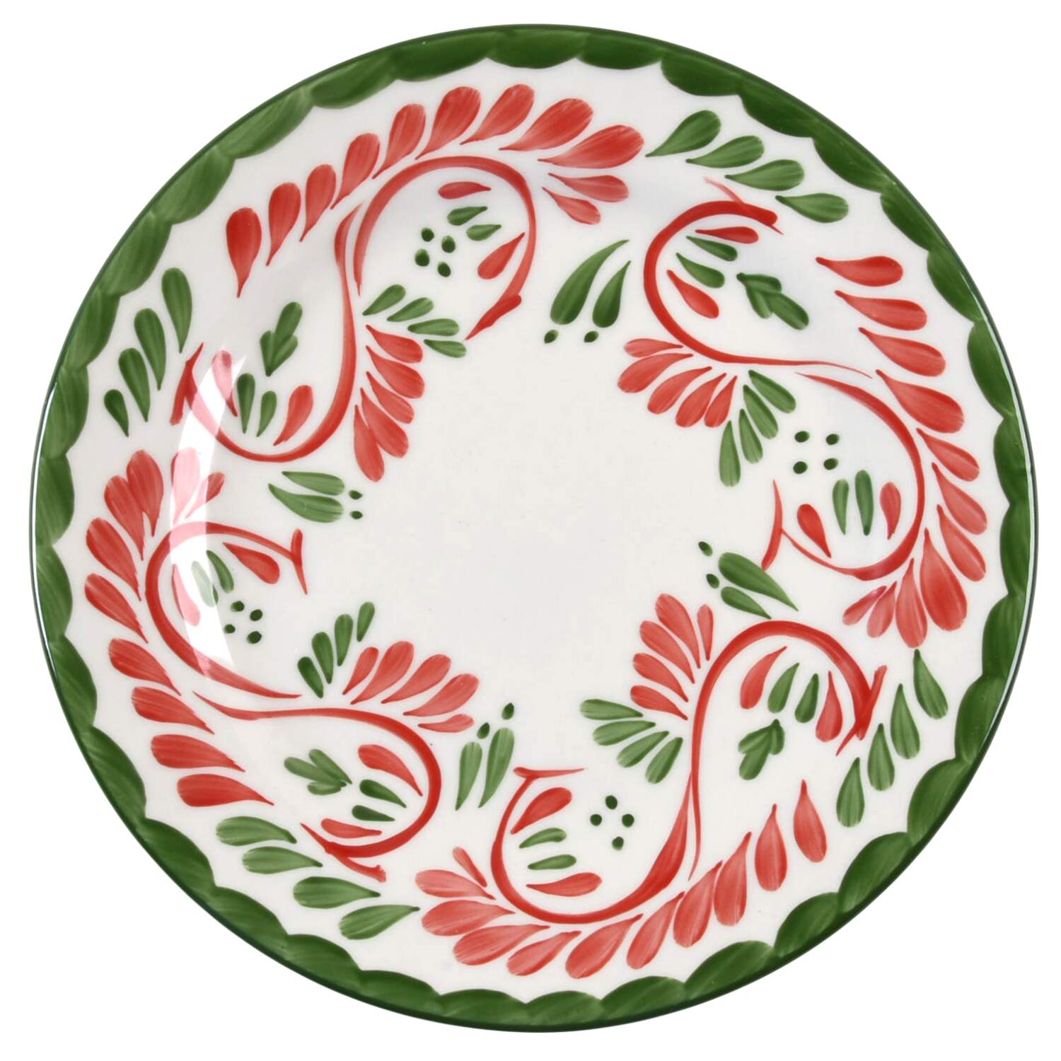 Puebla Multicolor Salad Plate by Anfora (Mexico)-1