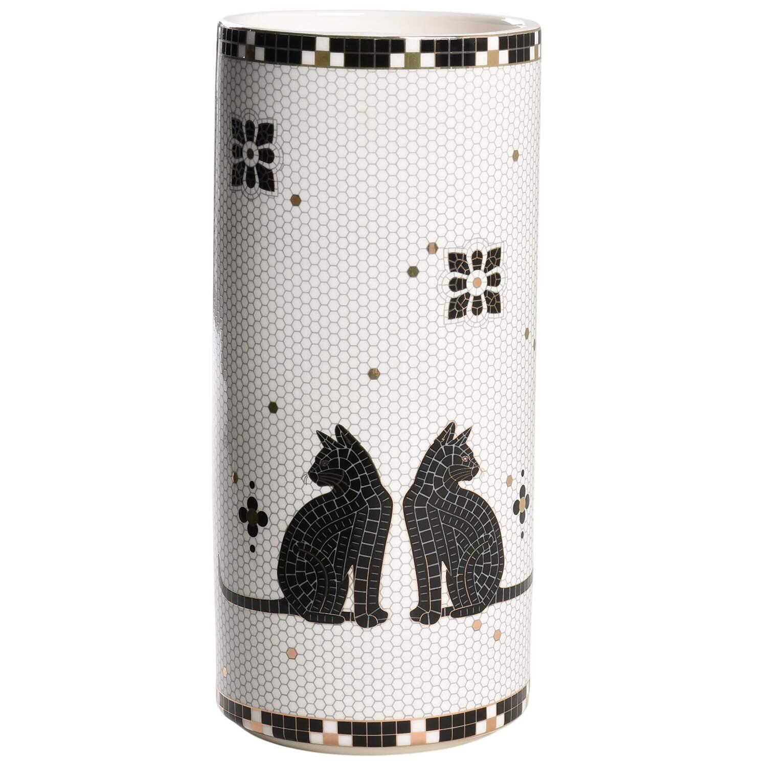 Bistro Tile Halloween 9" Vase by Anthropologie-1