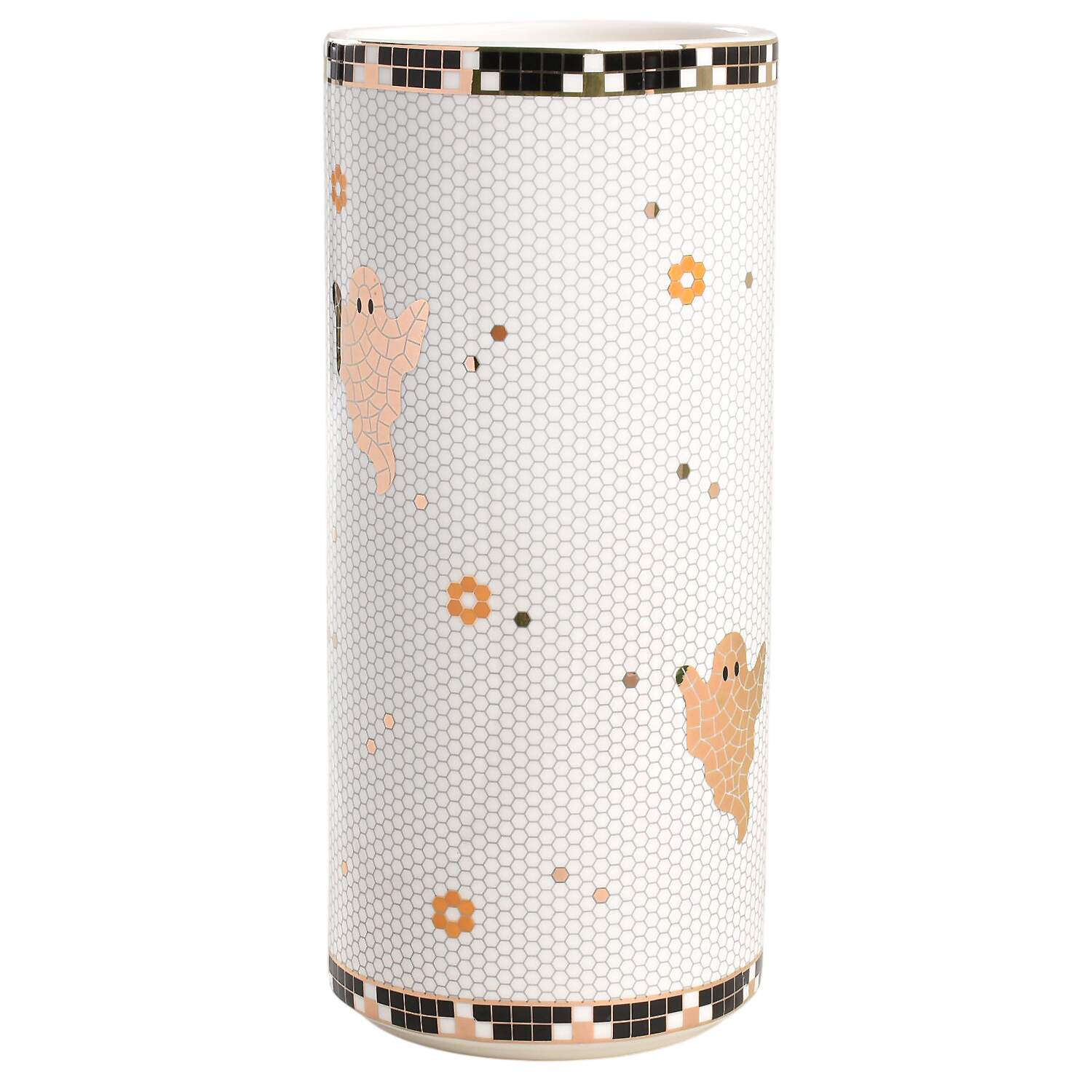 Bistro Tile Halloween 9" Vase by Anthropologie-1