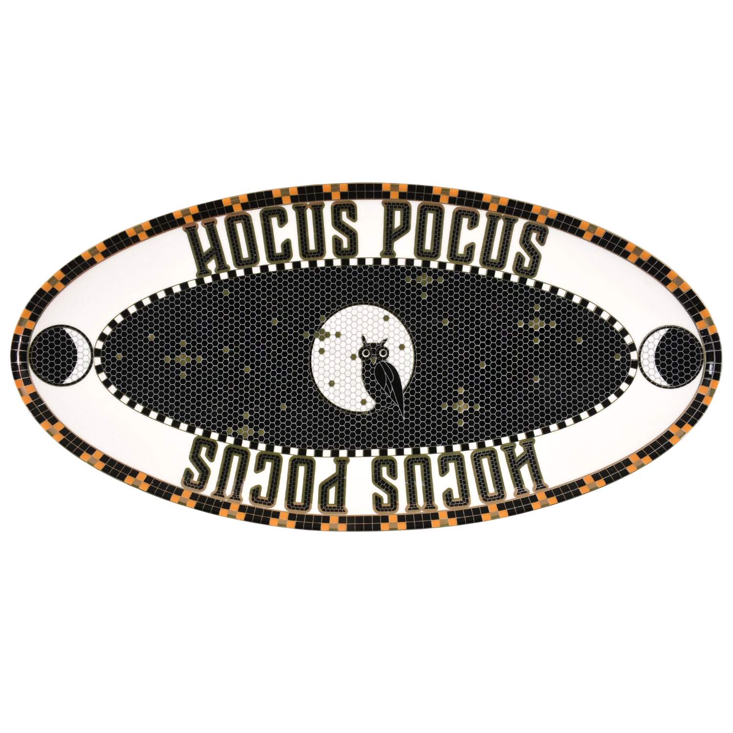 Bistro Tile Halloween 16" Oval Serving Platter by Anthropologie-1