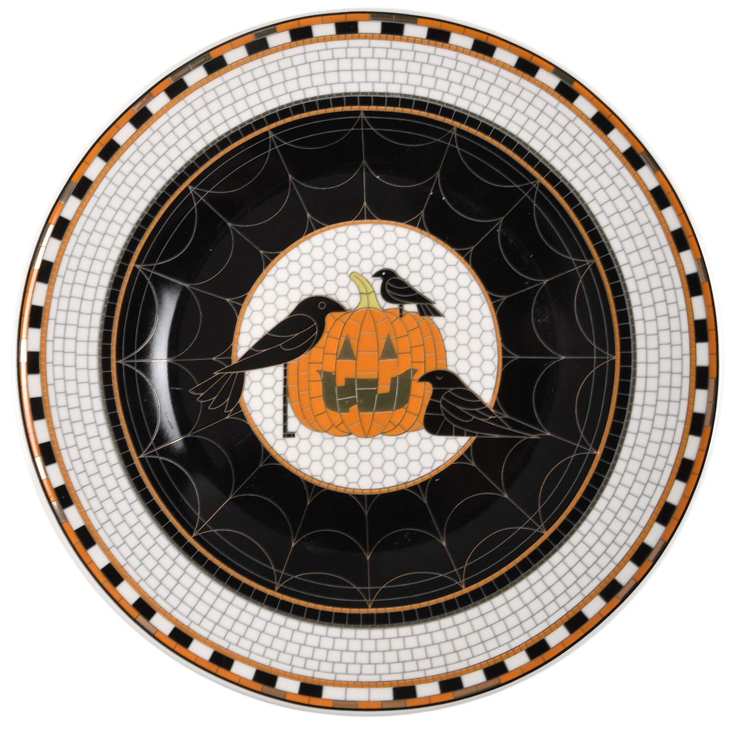 Bistro Tile Halloween Salad/Dessert Plate by Anthropologie-1