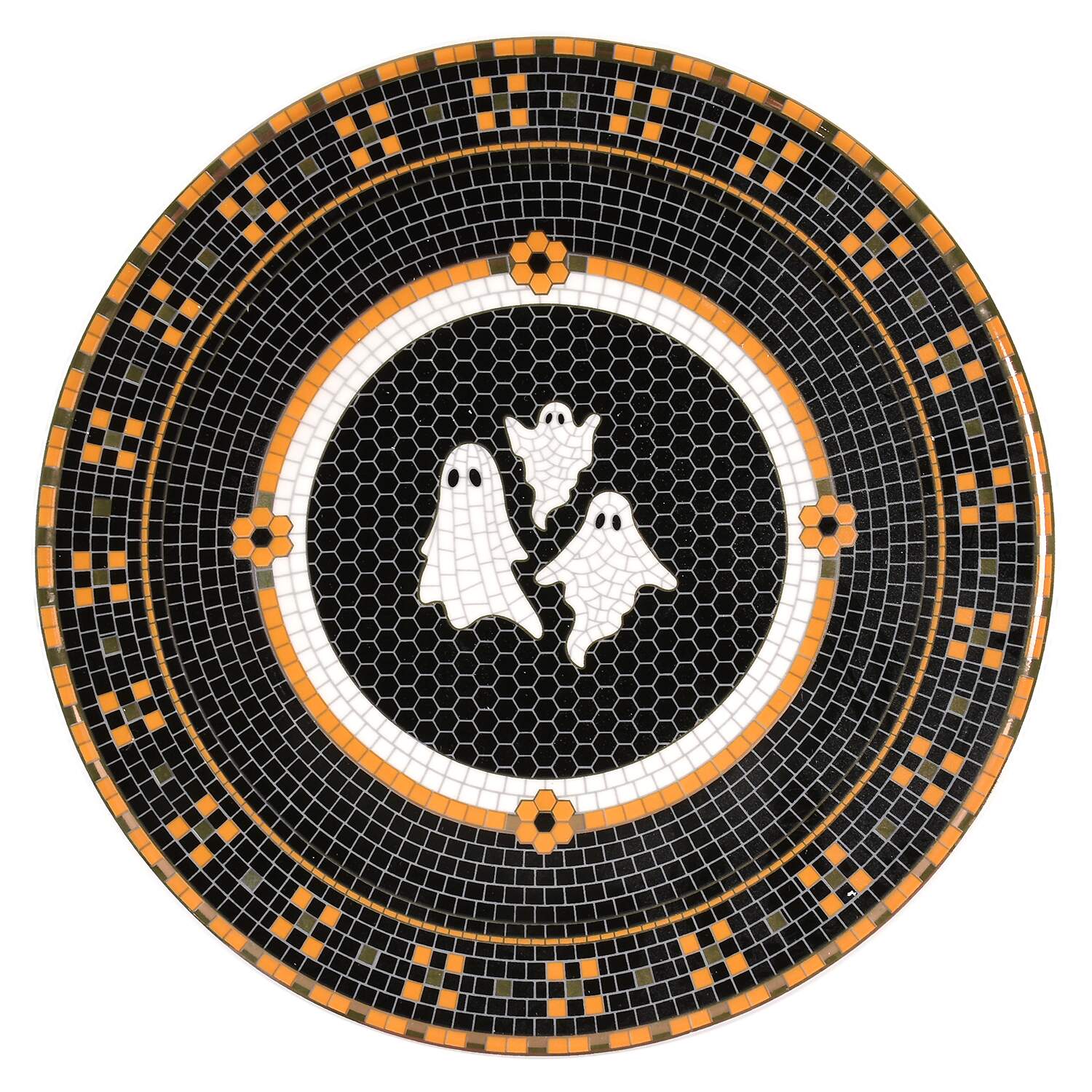 Bistro Tile Halloween Salad/Dessert Plate by Anthropologie-1