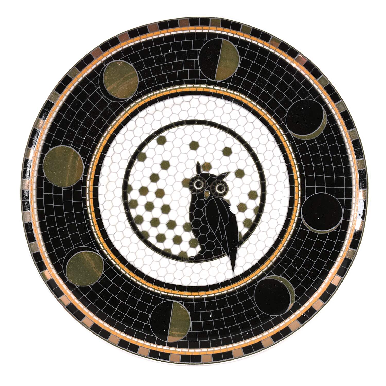 Bistro Tile Halloween Saucer for Espresso Cup by Anthropologie-1