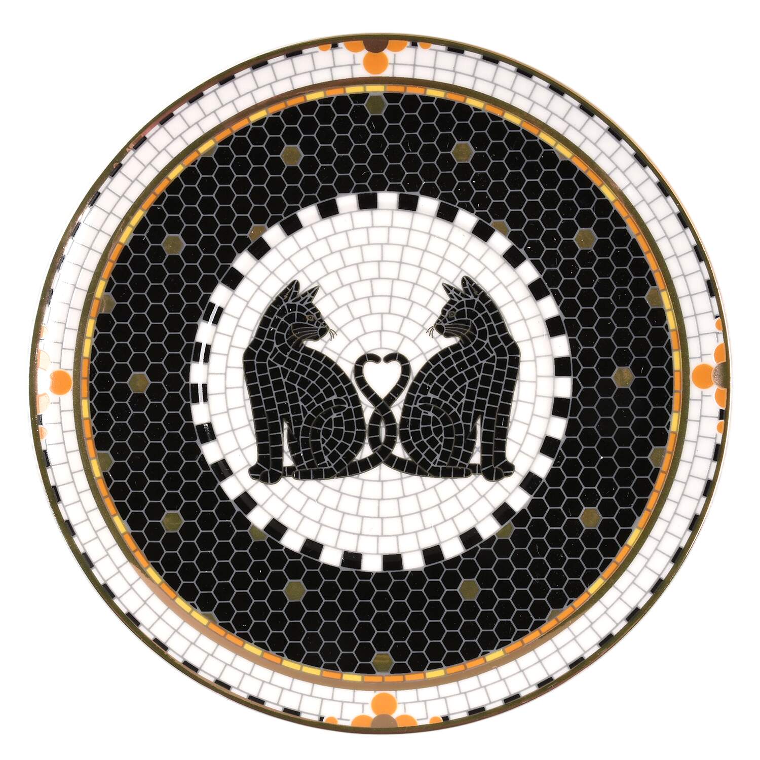 Bistro Tile Halloween Saucer for Espresso Cup by Anthropologie-1