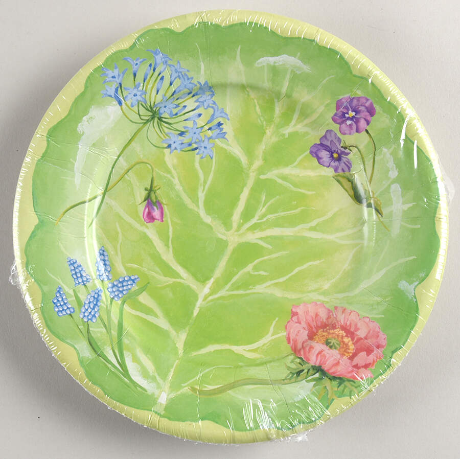 Table Decor Package of 8-Paper Salad Plate by Caspari-1